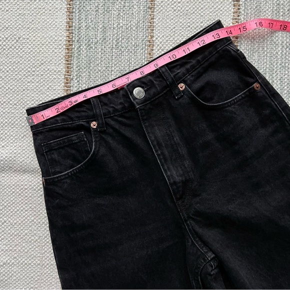 Zara Black High Rise Wide Leg Full Length Jeans Women’s Size 6 - Picture 4 of 12